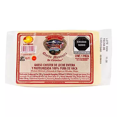 QUESO MENONITA LACMENO REBANADO 1 KG