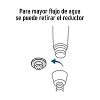 Regadera manual con soporte, cromo, Riviera - R-013 / 45785