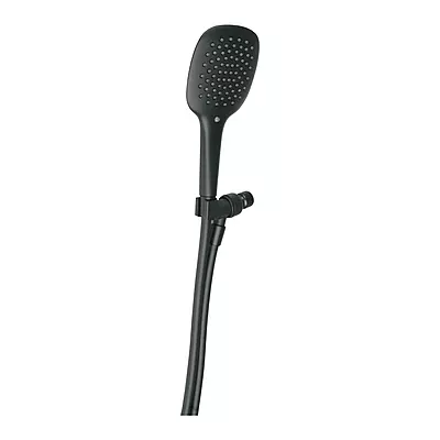 Regadera de teléfono con soporte, negro - R-013M / 44456