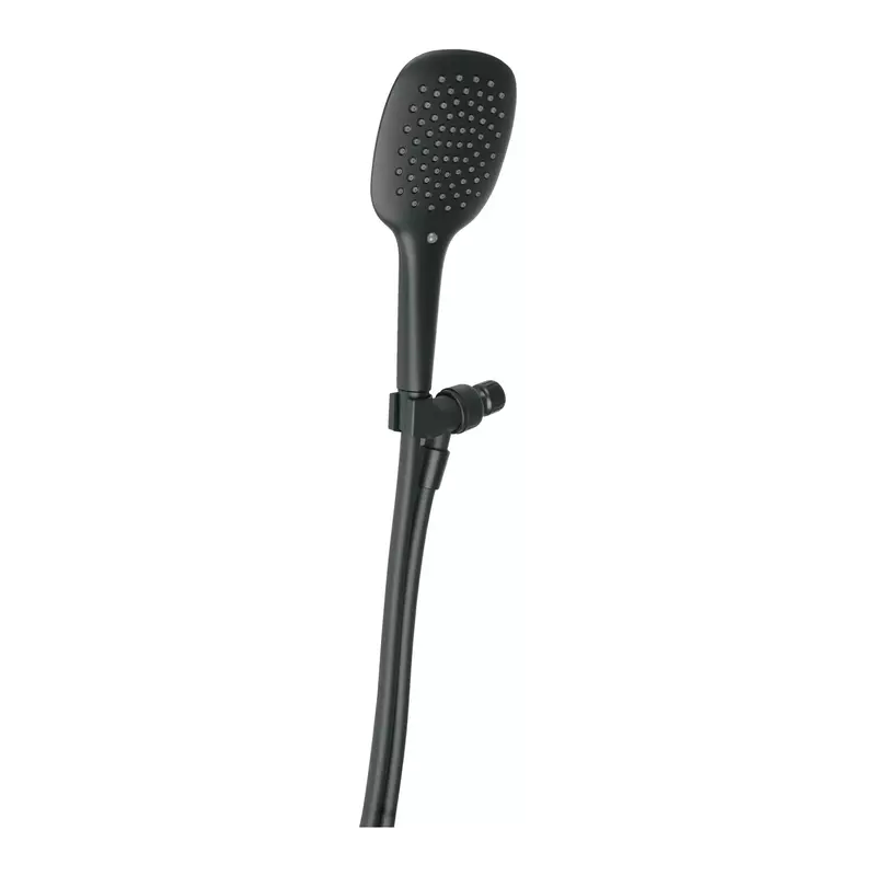 Regadera de teléfono con soporte, negro - R-013M / 44456