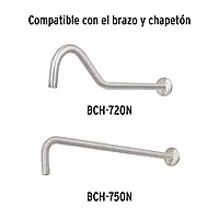 Regadera acero inoxidable, 8', sin brazo, satinado, Riviera - R-308SN / 45780
