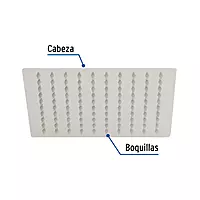 Regadera acero inoxidable, 8', sin brazo, satinado, Riviera - R-308SN / 45780