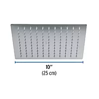 Regadera acero inoxidable, 10', sin brazo, cromado, Riviera - R-310S / 45781