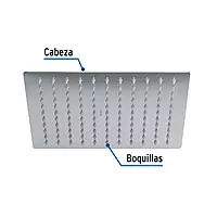Regadera acero inoxidable, 10', sin brazo, cromado, Riviera - R-310S / 45781