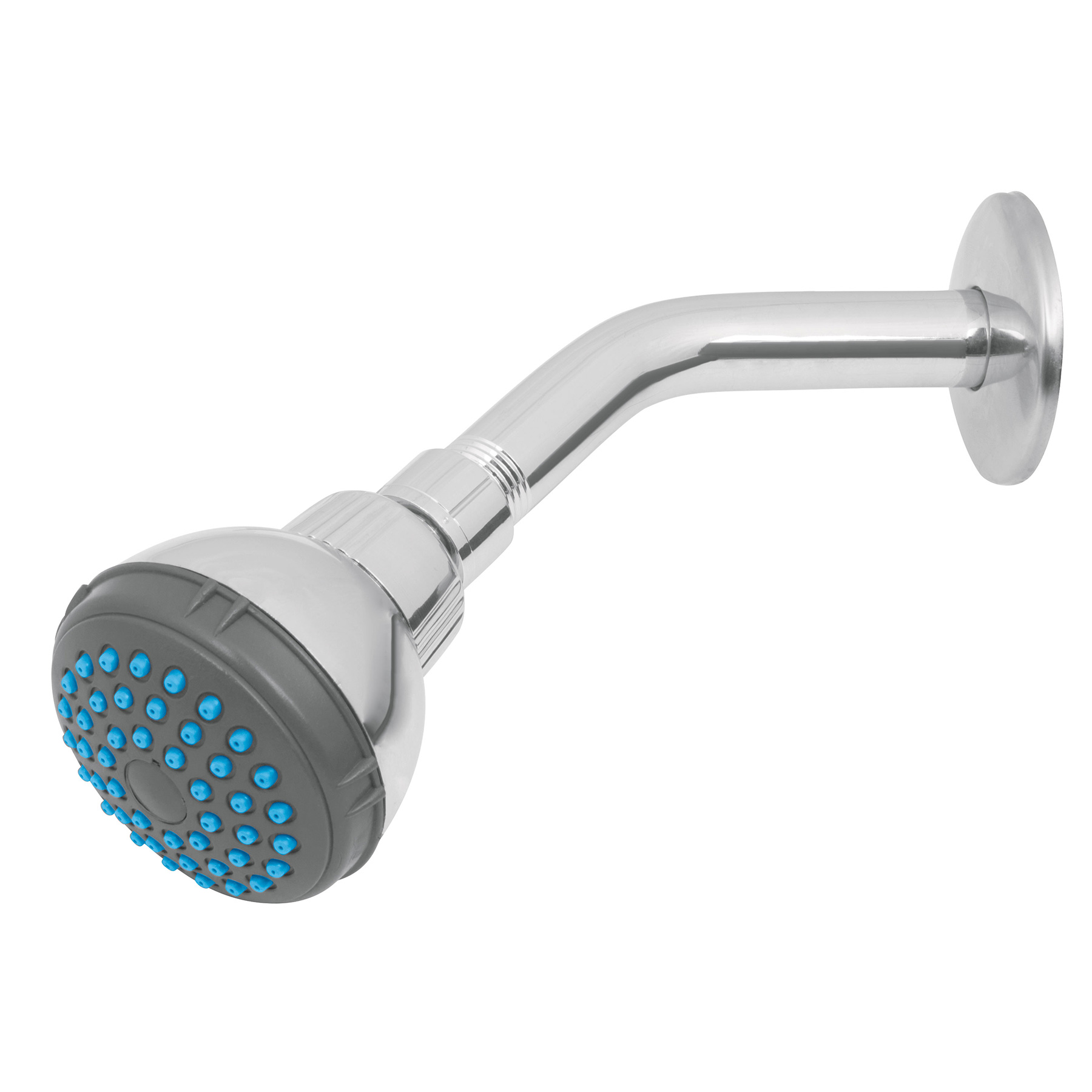 Regadera redonda, cabeza ABS, 2-1/2', Basic - R-506 / 49245