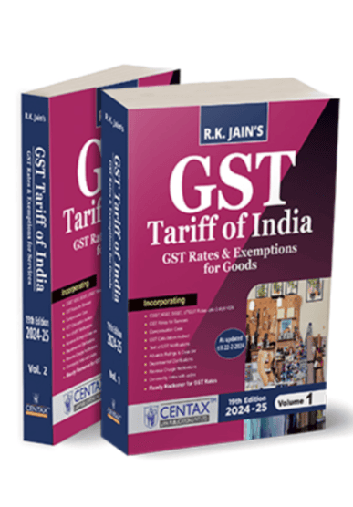 R.K. Jain’s GST Tariff of India | 2024-25