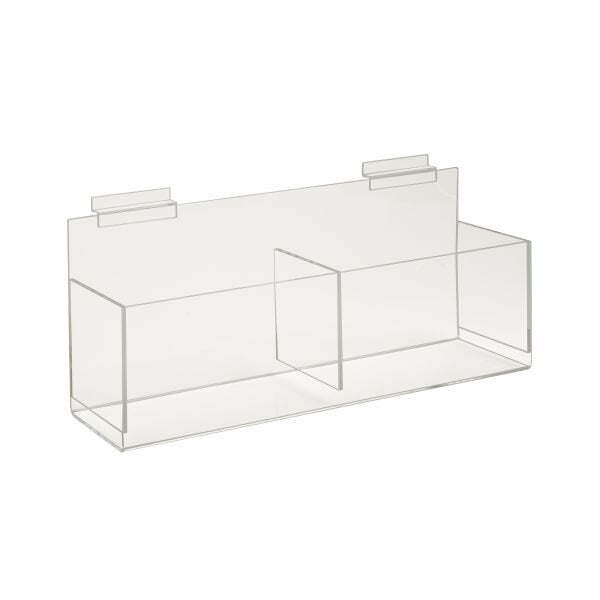 Acrylic Hosiery Bins for Slatwall - Double