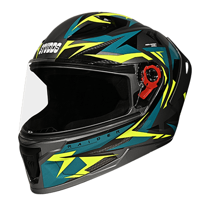 STUDDS RAIDER SUPER WITH SPOILER D1 MATT GREY N5 YELLOW C/V (XL)