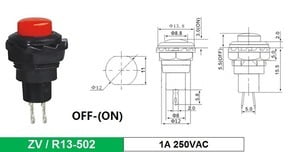 Push Button Switches R13-502 Push Button Switches R13-502