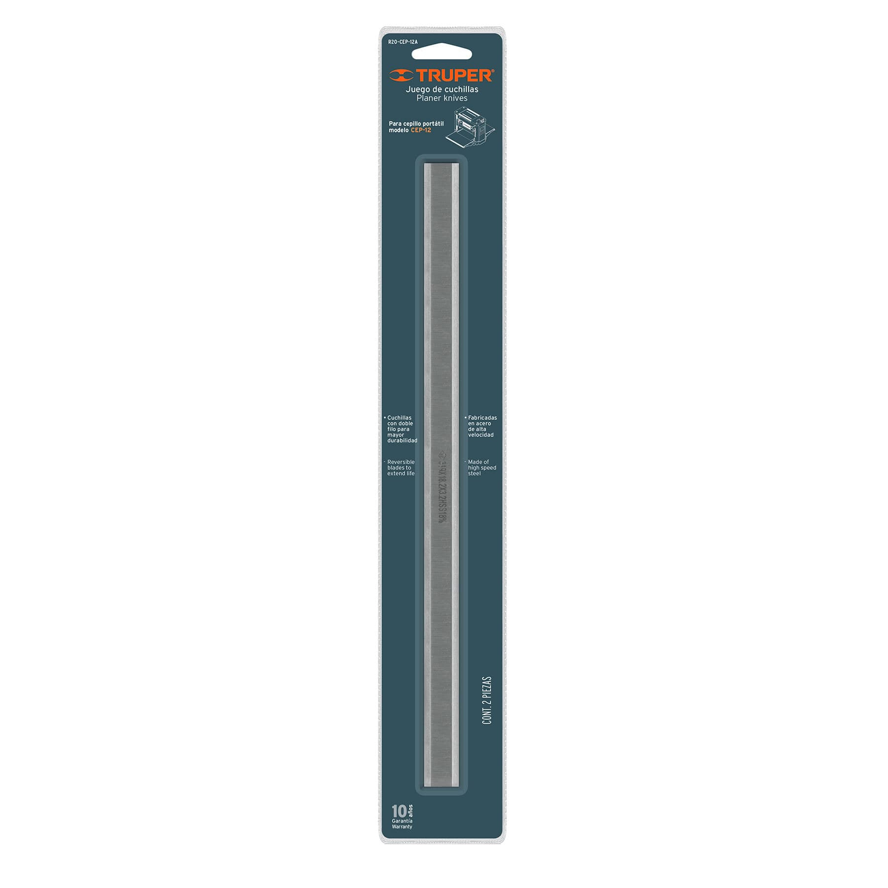 Blíster con 2 cuchillas HSS para cepillo portátil CEP-12 - R20-CEP-12A / 16243