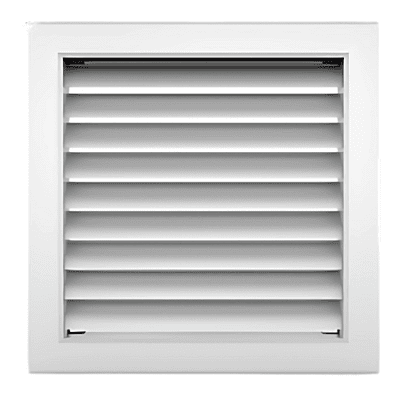 Rejilla de Retorno Estándard, Aletas Curvas a 45°, Acero Blanco, 16'' X 12'' - R45AB16.0012.00