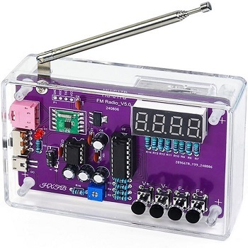 FM Radio DIY Electronic Kit Adjustable Frequency 87-108MHz Digital Display DIY Soldering Project FM Radio DIY Electronic Kit Adjustable Frequency 87-108MHz Digital Display DIY Soldering Project