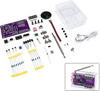 FM Radio DIY Electronic Kit Adjustable Frequency 87-108MHz Digital Display DIY Soldering Project FM Radio DIY Electronic Kit Adjustable Frequency 87-108MHz Digital Display DIY Soldering Project