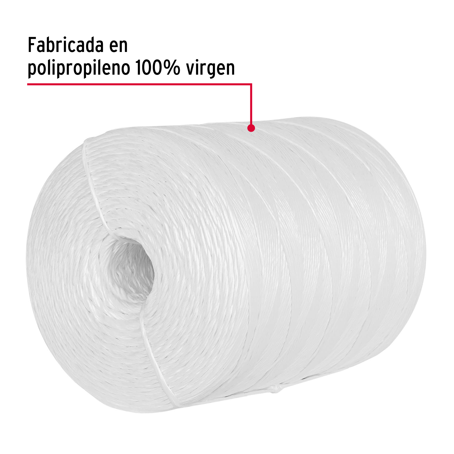 Rollo de rafia de 2045 m color blanco calibre 2.2 g/m - RAF-245 / 45037