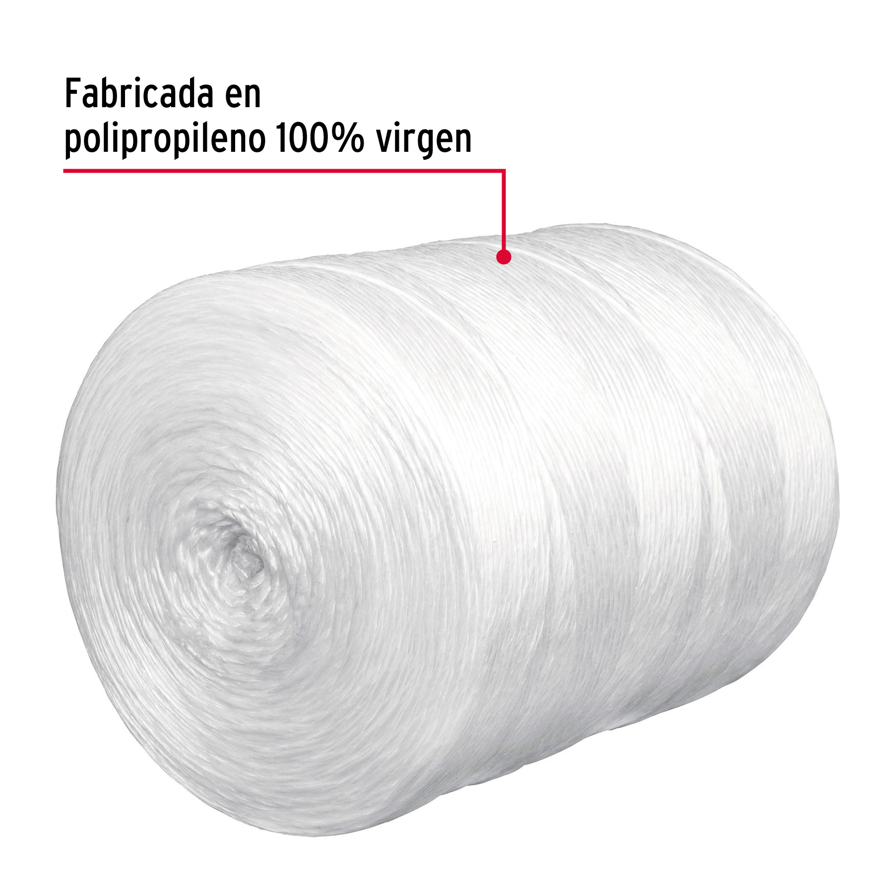 Rollo de rafia de 1125 m color blanco calibre 3.8 g/m 45038 - RAF-445