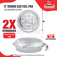 9" Round Aluminum Pan Reserve 1/4/125