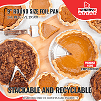 9" Round Aluminum Pan Reserve 1/4/125