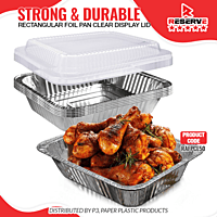 Aluminum Foil Pan Full Size Clear Display Lid Reserve 50/1