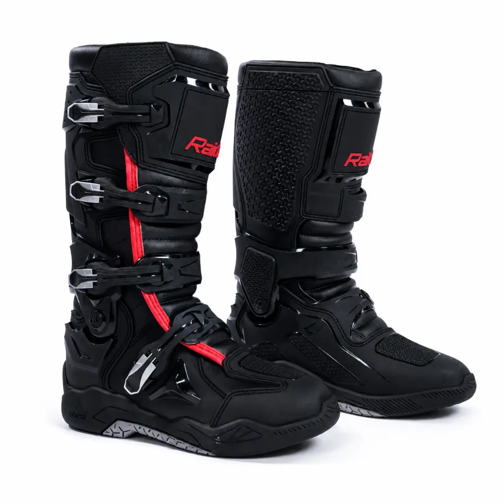 RAIDA BOOTS TRAILCRAFT 2 BOOT BLACK/RED SIZE 10 RAIDA BOOTS TRAILCRAFT 2 BOOT BLACK/RED SIZE 10