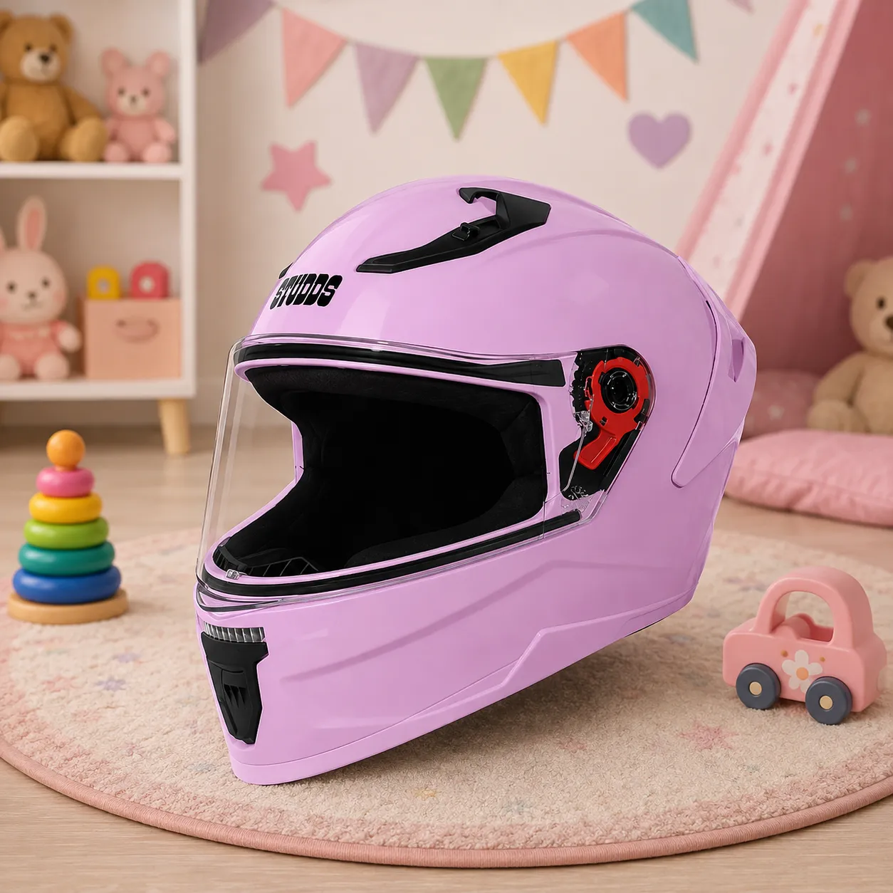 STUDDS RAIDER YOUTH WITH SPOLIER LAVENDER PINK C/V (XS)