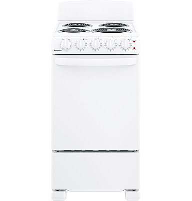 Hotpoint® RAS200DMWW ENERGY STAR® 20" Electric Free-Standing Front-Control Electric Range