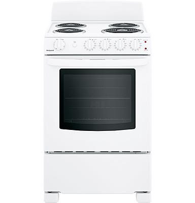 Hotpoint® RAS240DMWW ENERGY STAR®  24" Electric Free-Standing Front-Control Range