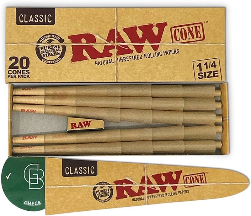 RAW CLASSIC CONE 1 1/4 20CT