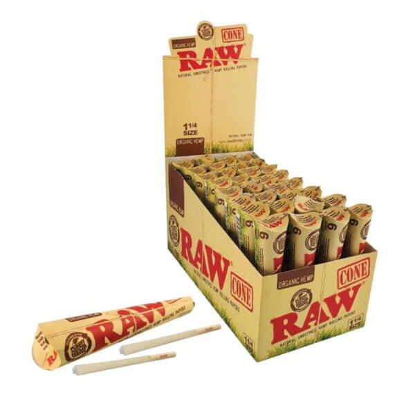 RAW:CONES 1 1/4 ORGANIC 6CT