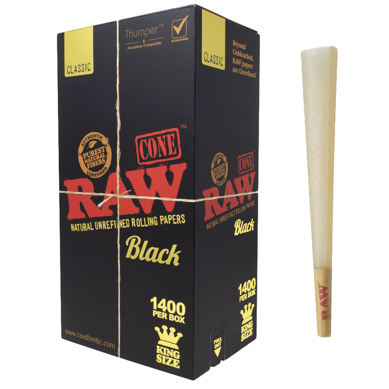 RAW CONES BLACK BULK 1400CT
