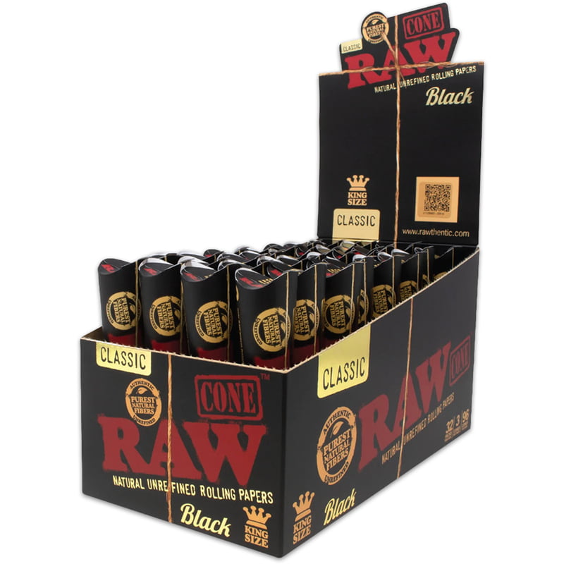 RAW:CONES KS BLACK 3CT