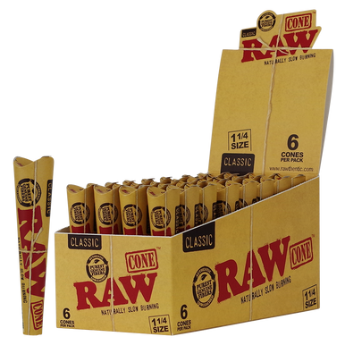 RAW LEVEL 6PK CLASSIC CONE 24PKS/DISPLAY