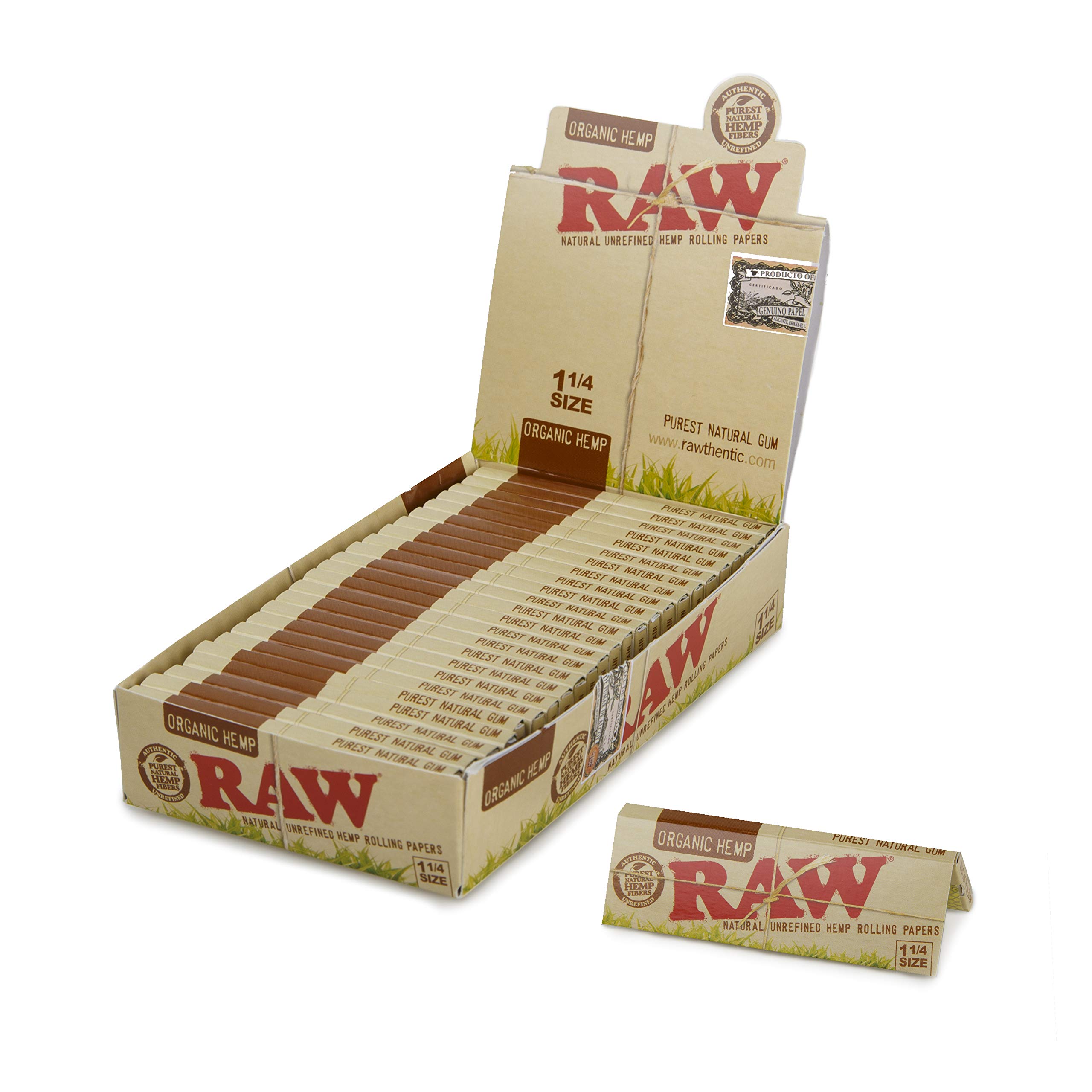 RAW:PAPER ORGANIC 1 1/4 24CT