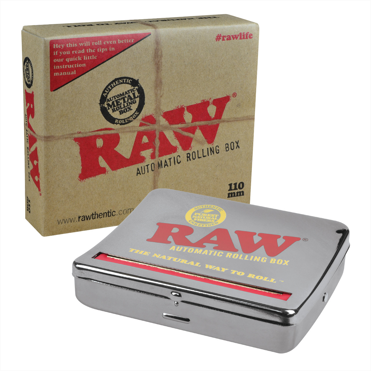 RAW® - Auto-Roll Box Individual - 110mm Metal RAW® - Auto-Roll Box Individual - 110mm Metal