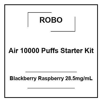 Robo Air 10000 Puffs Starter Kit Blackberry Raspberry 28.5mg/mL