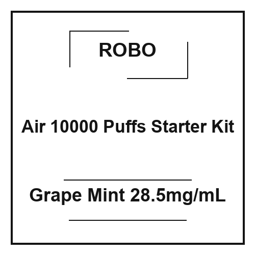 Robo Air 10000 Puffs Starter Kit Grape Mint 28.5mg/mL