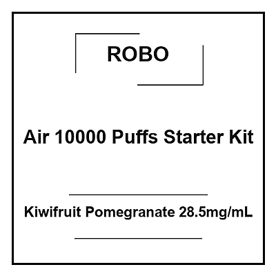 Robo Air 10000 Puffs Starter Kit Kiwifruit Pomegranate 28.5mg/mL