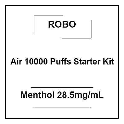 Robo Air 10000 Puffs Starter Kit Menthol 28.5mg/mL