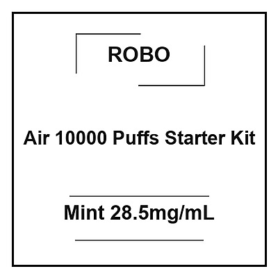 Robo Air 10000 Puffs Starter Kit Mint 28.5mg/mL