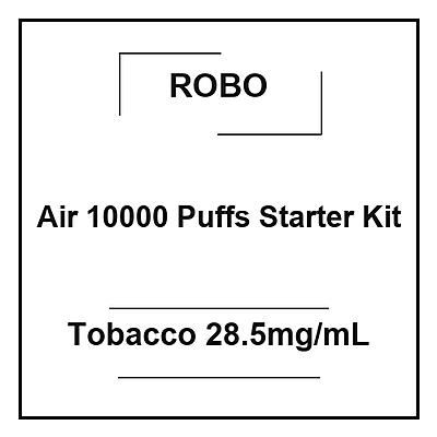 Robo Air 10000 Puffs Starter Kit Tobacco 28.5mg/mL