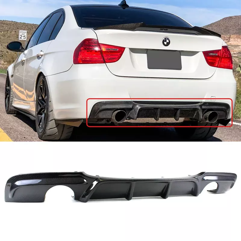 Carbon Fiber Rear Diffuser for BMW E90 3 Series Sedan (2005–2013)
