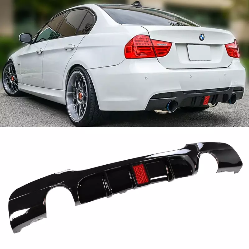 Glossy Black Rear Diffuser for BMW E90/E91 3 Series (2005–2013)