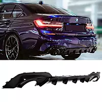 BMW G20 3 Series Glossy Black Rear Diffuser (2019–2022)