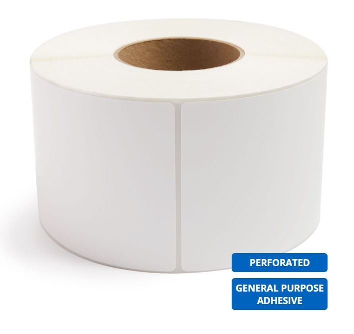 4" x 6" White - Direct Thermal Labels - 3" Core