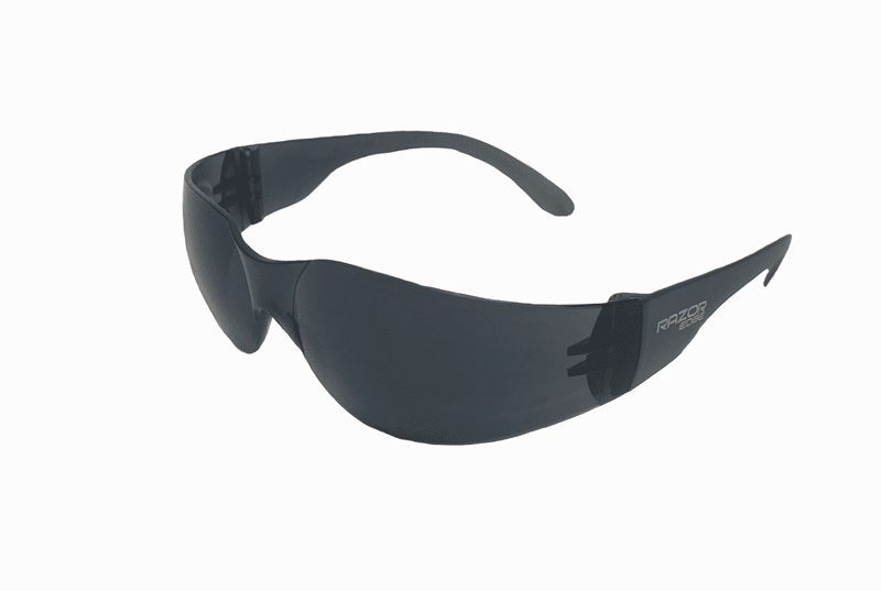 Razor edge,black smoke lens,anti-scratch.