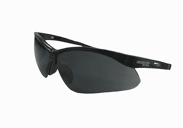 Razor edge ,black smoke lens,anti-scratch,rubber temples, Anti-Fog