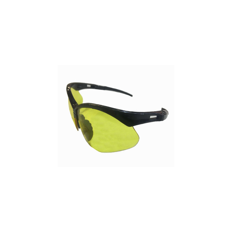 Razor edge ,black smoke lens,anti-scratch,rubber temples, Hi-Vis Green