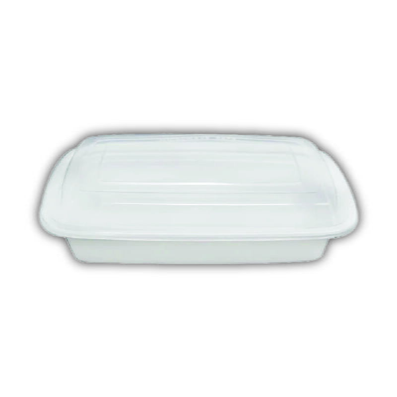 28 OZ WHITE RECTANGULAR CONTAINER WITH LID 150/BX 28 OZ WHITE RECTANGULAR CONTAINER WITH LID 150/BX