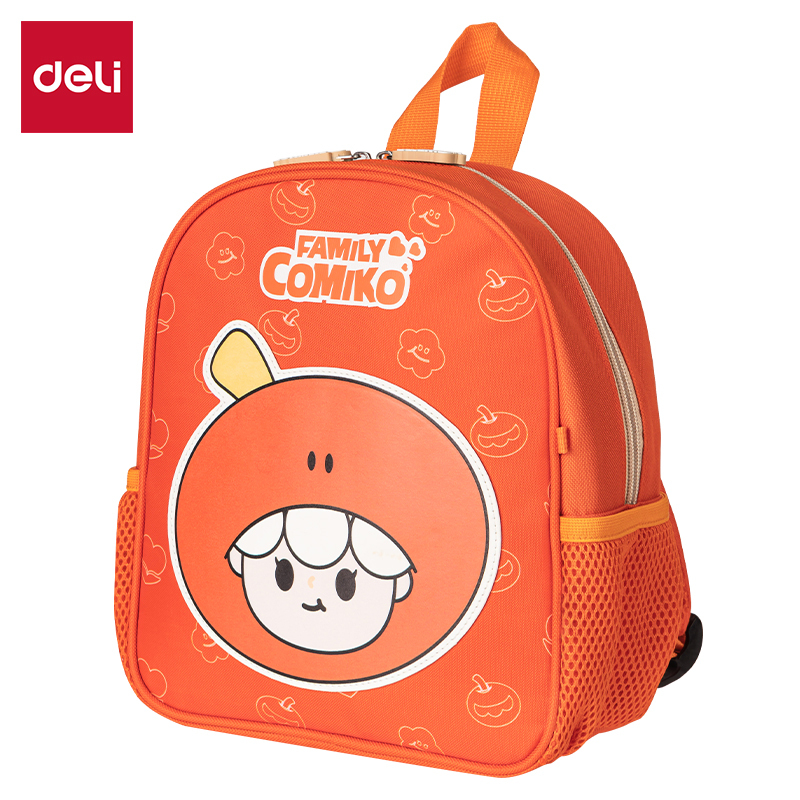 DELI H995 COMIKO OXFORD SCHOOL BACKPACK RED 250*220*80mm