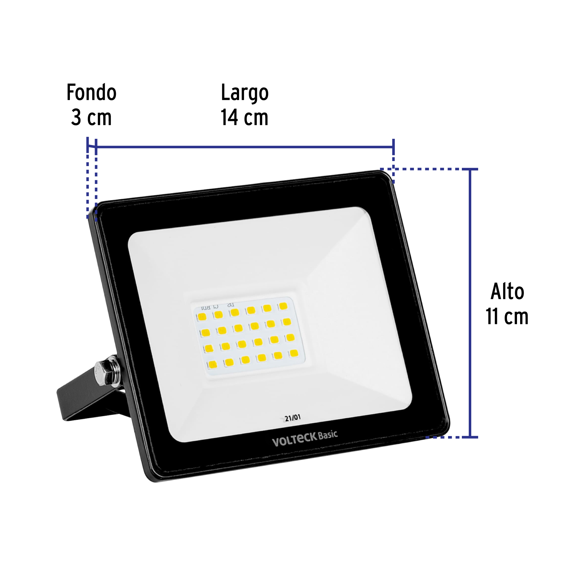 Reflector LED para exteriores 30W 3000K, VOLTECK BASIC - REF-402LC / 28091