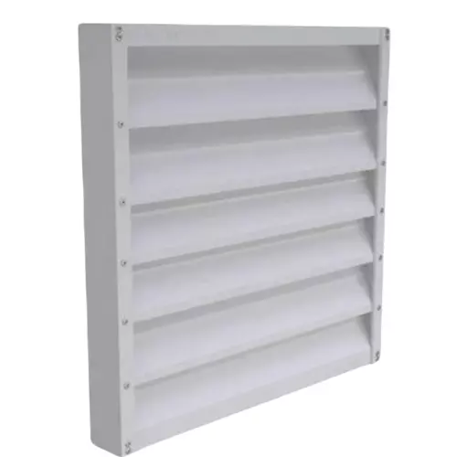 Rejilla Louvers Tipo "L" en Aluminio Extruido (24" x 24", Blanco)